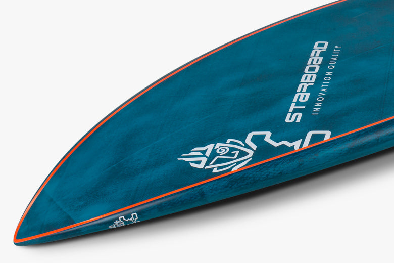 Starboard SUP Blue Carbon Sandwich Construction Feature Infused Paint Pigment