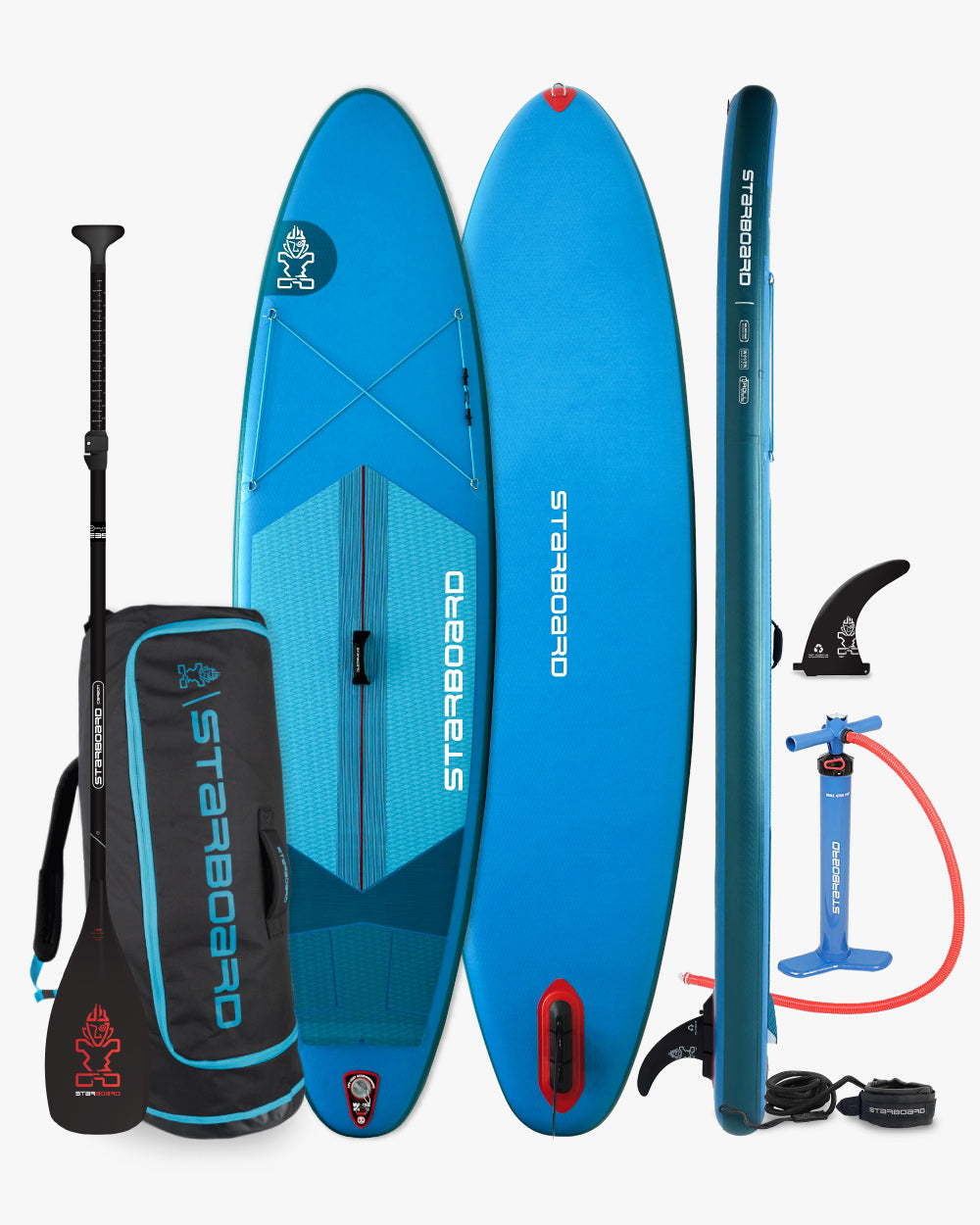 Starboard Inflatable SUP iGO Board with Paddle 2025 3D render